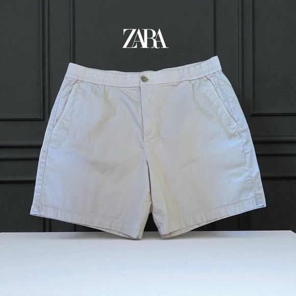 ZARA, High-Waisted Light Pink Shorts, XL - Picture 1 of 9